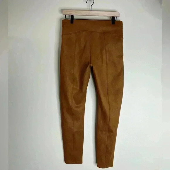 Spanx Faux Suede Leggings Pull On Pant Small Rich Caramel Neutral Blogger Fav - Picture 7 of 12